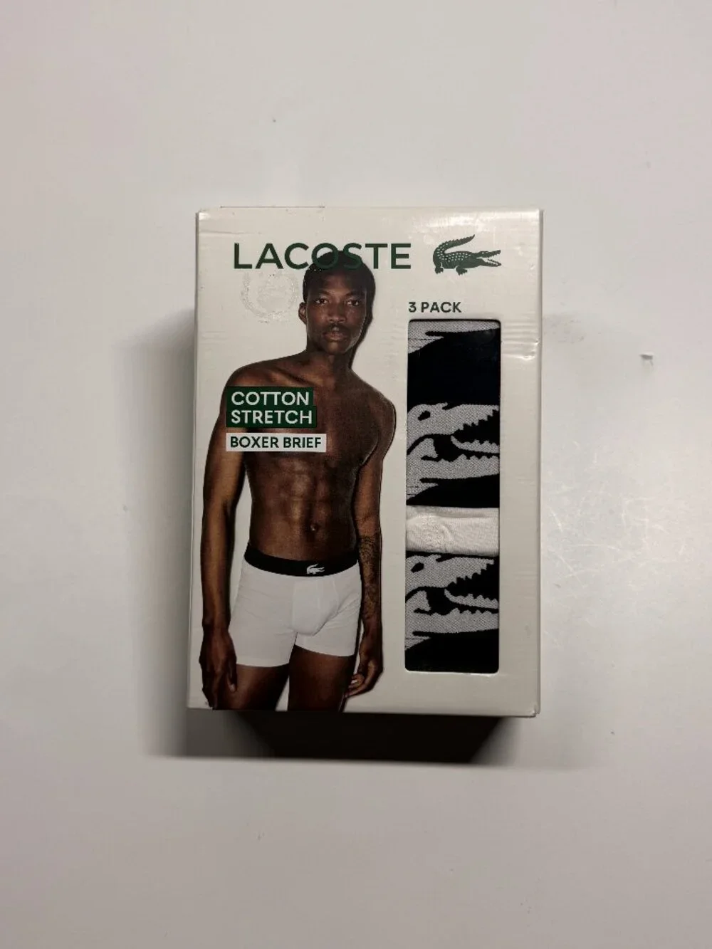 NWT Lacoste Cotton Stretch Boxer Brief - XL - Multi Colors - Set of 3